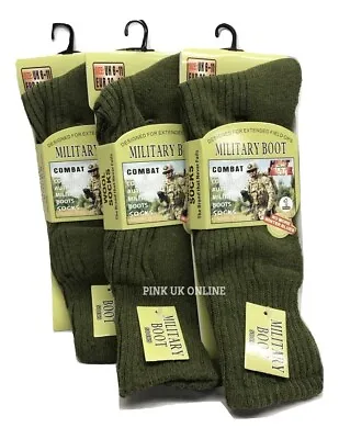 £9.95 • Buy Men's Army Military Patrol Boot Socks Thermal Long Hiking Socks Heat Tog Cushion