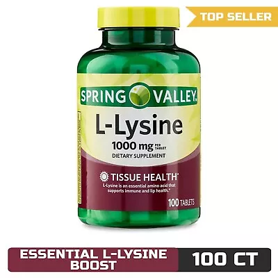 Spring Valley L-lysine Tablets 1000 Mg 100 Tablets • $9.20
