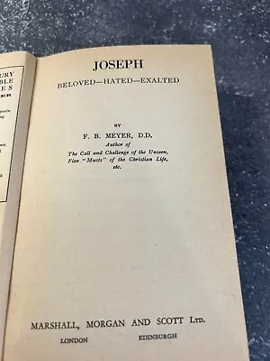 Joseph By F. B. Meyer • $20