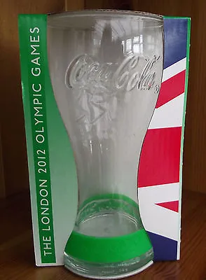 OFFICIAL LONDON 2012 OLYMPICS McDONALDS COCA COLA GLASS GREEN BAND BNIB 3 AVAIL • $5.60