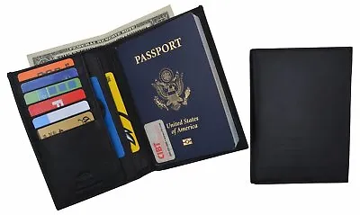 RFID Blocking Leather Passport Holder Wallet Cover Case Travel For Men And Women • $12.99