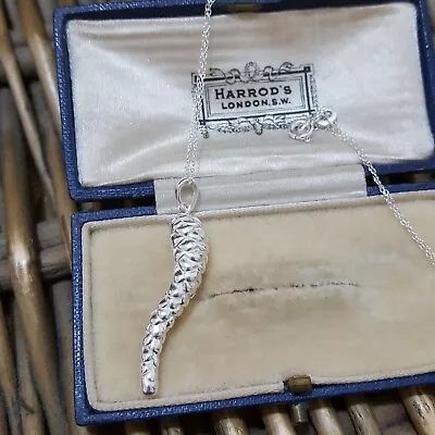 £29.99 • Buy Vintage 925 Sterling Silver Necklace, Horn Of Plenty Pendant, 18  Silver Chain 