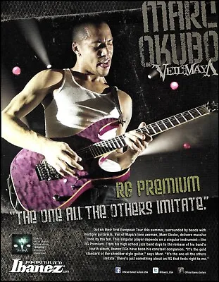 Veil Of Maya Marc Okubo 2012 Ibanez RG Premium Guitar Advertisement Ad Print • $4