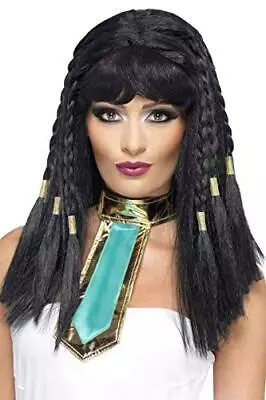 Smiffys Cleopatra Wig With Gold Trim - Black • £11.62