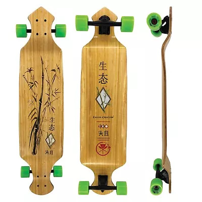 Kahuna Creations Bamboo Drop Deck 42” Longboard Skateboard Drop Deck Cruiser • $189.99