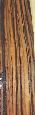 Ebony Macassar Wood Veneer 4  X 14  With No Backing Raw Veneer 1/42  Thickness • $15