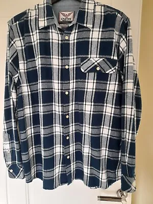 Men's XL Blue/white Checked Shirt From Charles Wilson - Pre-owned • £10.99