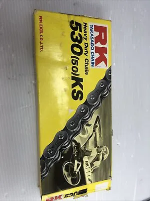 Rk Takasago Chain Heavy Duty 530 (50) Ks 96 Links Roller Chain Made In Japan • £18.99