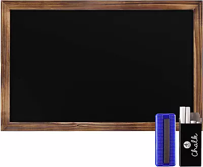 11  X 17  Torched Brown Solid Wood Frame Wall Chalkboard Magnetic Surface Home • $27.92