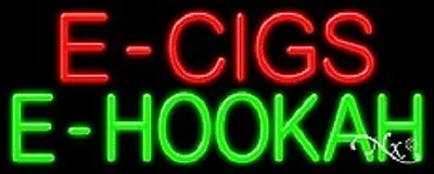 BRAND NEW  E  CIGS E  HOOKAH  32x13 REAL NEON SIGN W/CUSTOM OPTIONS 11389 • $409