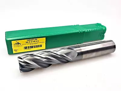 $79.95 • Buy Gorilla 3/4 X 3/4 X 2-1/4 X 5 SQ Solid Carbide End Mill 0.75  GM34FLH4 4 Flute