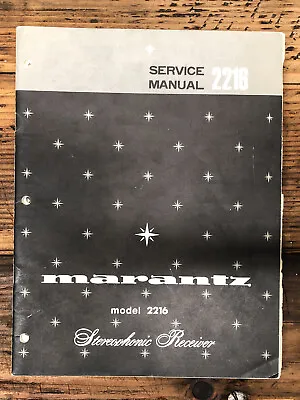 Marantz Model 2216 Receiver  Service Manual *Original* • $24.97