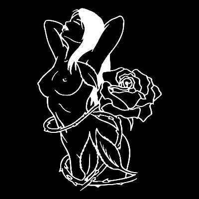 Sexy Beautiful Nude Flower Girl Sexy Lady Car Window Wall Vinyl Decal Sticker. • $4.99