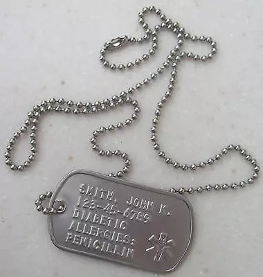 Medical Information Dog Tag Dogtag Personalized  For U • £9.60