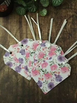 £4.99 • Buy 24 Handmade Cath Kidston Inspired Gift Tags With Satin Ribbons 3 Sizes