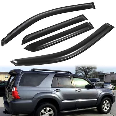 Fits 2004-2009 Toyota 4Runner Side Window Visor Vent Rain Guards Wind Deflectors • $27.99