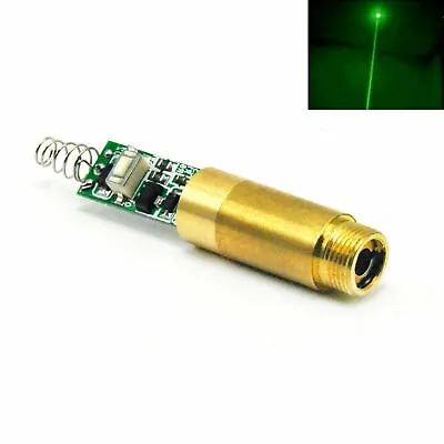 Green Dot 532nm 200mW Brass Laser Diode Module 3.7V-4.2V Driver Spring • £55.50