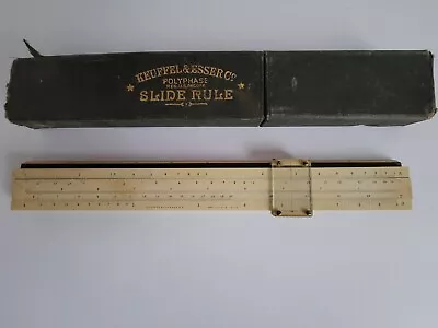 Vintage Keuffel & Esser K+E Slide Rule 4053-3 Polyphase With Box Sheath • $19.99