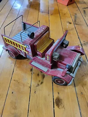 Vintage Tin Japan Firetruck Toy • $20