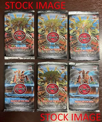 6X ZENITH OF THE HIVE 1st Edition Factory Sealed Chaotic Card Game Booster Packs • $42.99