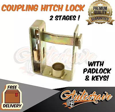 $32.95 • Buy Trailer Hitch Coupling Lock Caravan Heavy Duty Towball Tow Ball Lock Boat Ski