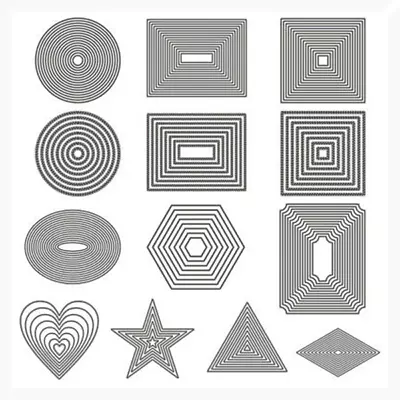 Die Cuts Geometric Figure Frame Metal Cutting Dies Scrapbooking Paper Card Craft • £4.78