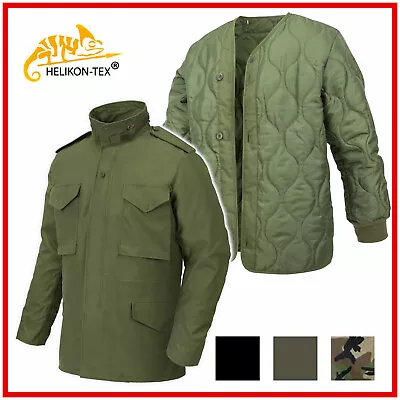 HELIKON TEX M65 Jacket US Military Army Field Vintage Woodland Olive Parka LINER • $120.72