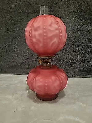 Vintage Miniature Beaded Drape Oil Lamp • $95