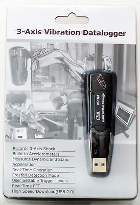 DT-178A 18g 3-Axis Vibration DataLogger Accelerometer 4 Mb Memory 1000 Hours NEW • $116.96