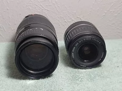 2 Auto Focus Lenses EF Mount Canon EF-S  18-55mm  & Quantaray AF 70-300mm • $1.25