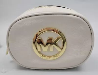 NWT Michael Kors Fulton Vanilla Leather Cosmetic Case • $50