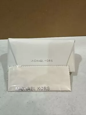Michael Kors Eyeglasses Sunglasses White Case With Cleaning Cloth New Stock • $13.50