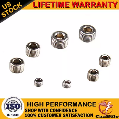 8PCS 6352G Pipe Plug 1/8 1/4  3/8  1/2  NPT For Intake Manifold & Cylinder Head • $9.59