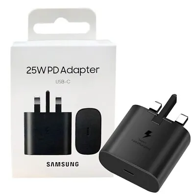 Genuine 25W Super Fast Type C Charger Plug/Cable For Samsung Galaxy S20 S21 S22 • £7.29