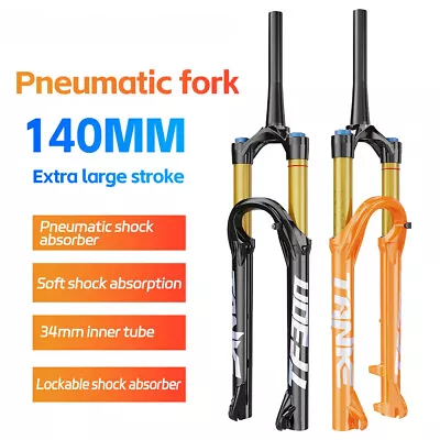 27.5/29inch 140mm Travel MTB Bicycle Air Suspension Shock Absorbing Fork QR • $244