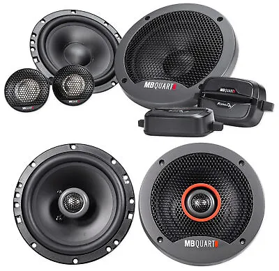 Pair MB QUART FSB216 6.5  280 Watt Component Speakers+(2) 6.5  Coaxial Speakers • $81.85