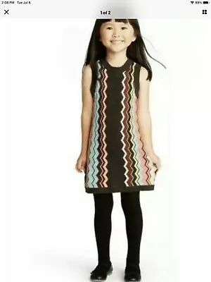 Missoni For Target Girls Sweater Dress Size 12 Month Zig Zag Knit Sleeveless New • $14.54