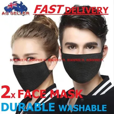 2x Face Mask Washable Durable Dust Germ Paint Bacteria Pollen Flu Cold Home Work • $7.96