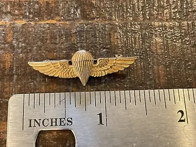 Original Wwii Usmc Scarce Cap Size Sterling Paratrooper Wings Pb • $324.77