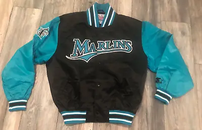 Vintage Starter Diamond Collection Florida Marlins MLB Satin Jacket Men’s M • $314.99
