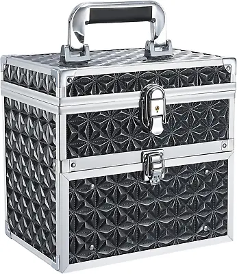 Nail Supplies Organizer Box Nail Polish Storage Case For Nail Tech Jet Black • $39.99