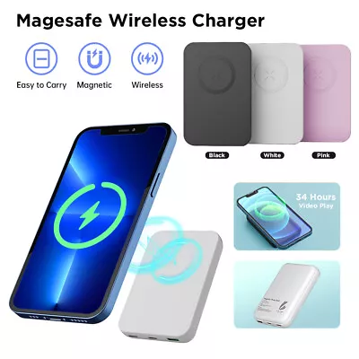 MagSafe Wireless Power Bank Charger Battery Pack Portable For IPhone 15 14 13 12 • £14.99