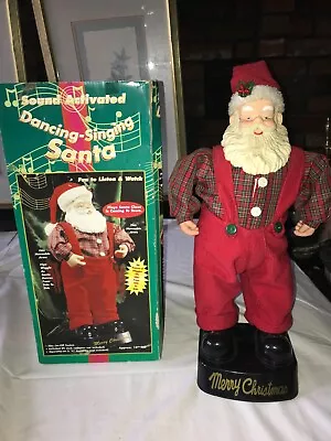 Vintage JSNY Dancing-Singing SANTA CLAUS 18  Tall Merry Christmas AS-IS Not Work • $22.50