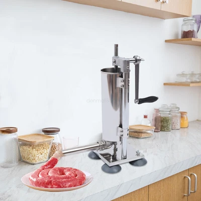 $89 • Buy Sausage Filler Stuffer Meat Machine Stainless Steel 3L Salami Maker Manual Tool