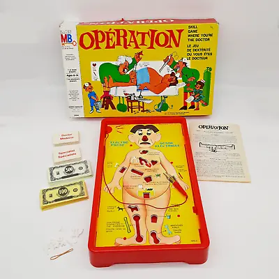 Operation Board Game Smoking Doctor Milton Bradley Complete Works Vintage 1965 • $36.79