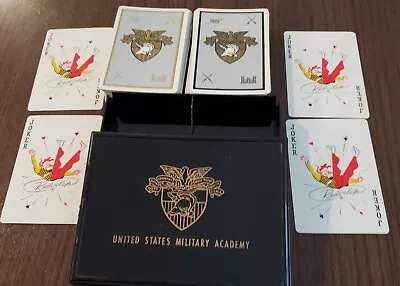 U.S. Military Academy Playing Cards 2 Full Decks Brown & Bigelow Redislip Army • $24.99