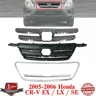 Grille Assembly + Chrome Inserts Trims For 2005-2006 Honda CR-V • $203.92
