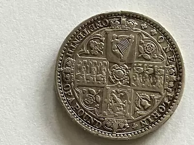 1849 Victoria  .925 Silver  Godless  Florin (2 Shillings/one Tenth Pound) Coin • $87.03