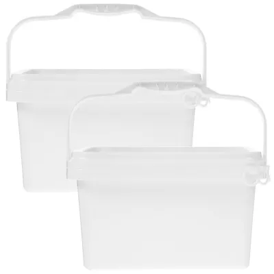  2pcs Painting Bucket Paint Container Hand-held Bucket Empty Paint Can With • £13.55