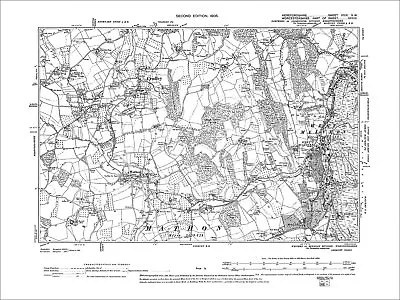 Mathon Cradley Old Map Herefordshire 1905: 29SW • £18.99